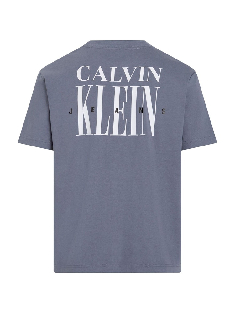 Сірий - Calvin Klein 100% Cotton Serif Font Graphic футболки - Image 7 of 7