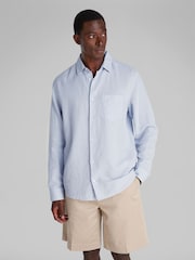 Calvin Klein Blue Regular Fit Long Sleeve Shirt - Image 1 of 6