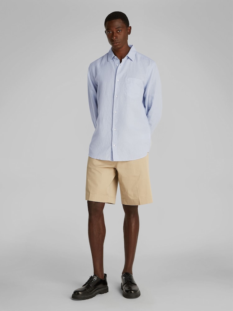 Calvin Klein Blue Regular Fit Long Sleeve Shirt - Image 2 of 6