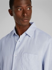 Calvin Klein Blue Regular Fit Long Sleeve Shirt - Image 4 of 6
