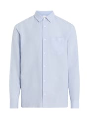Calvin Klein Blue Regular Fit Long Sleeve Shirt - Image 6 of 6