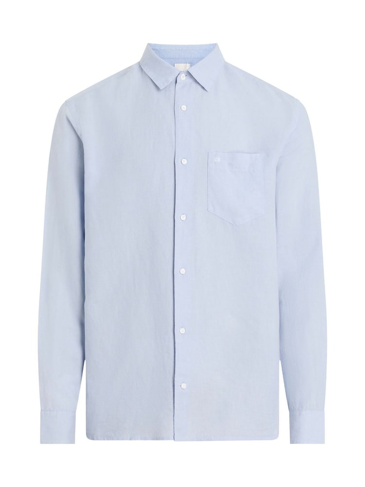 Calvin Klein Blue Regular Fit Long Sleeve Shirt - Image 6 of 6