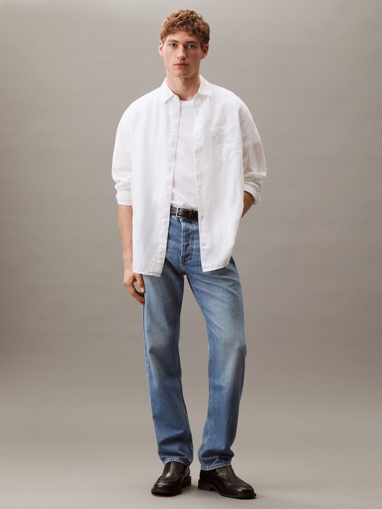 Off White - Calvin Klein Regular Fit Stripe Long Sleeve Shirt - Bild 2 von 6