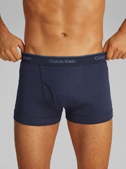 Calvin Klein Green Classic 100% Cotton Trunks 3 Pack - Image 5 of 5