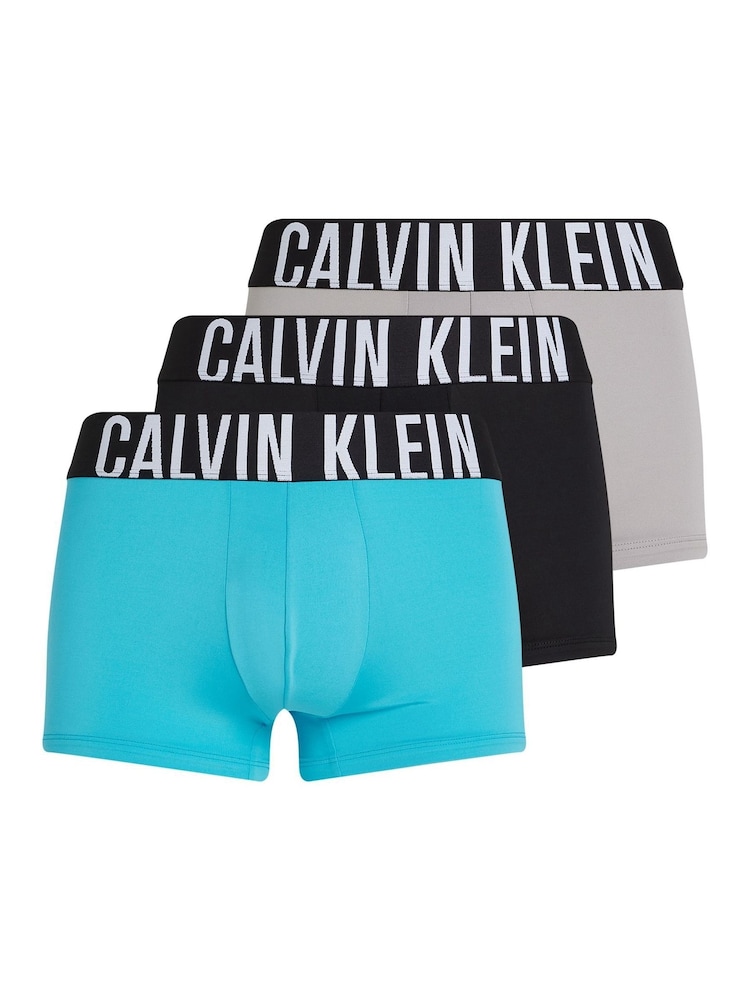 Calvin Klein Blue Intense Power Micro Trunks 3 Pack - Image 1 of 5