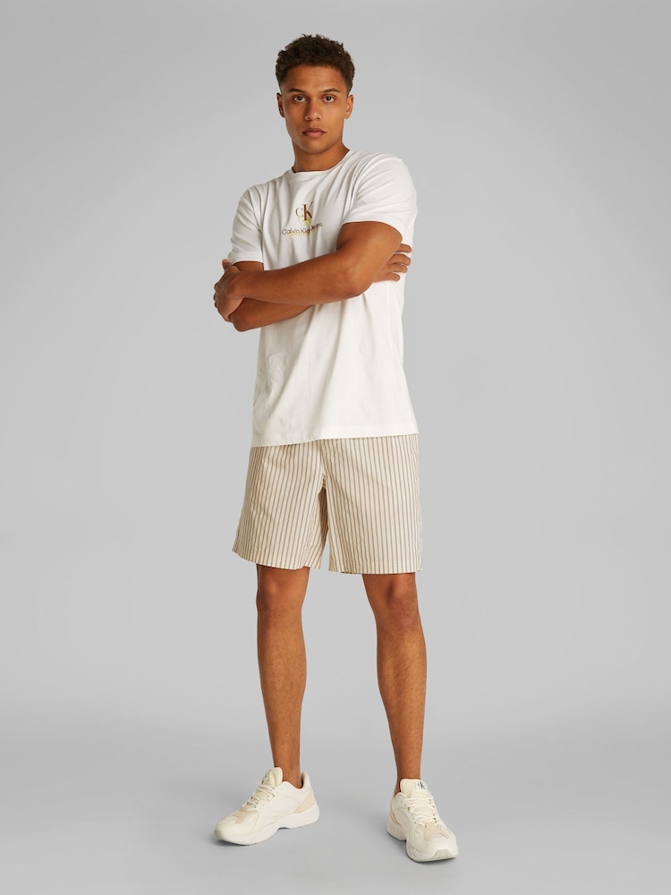 Calvin Klein Cream Pull On 100% Cotton Shorts - Image 2 of 7