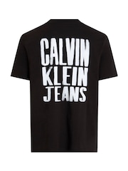 Calvin Klein Black 100% Cotton Painted Jeans T-Shirt - Image 6 of 7