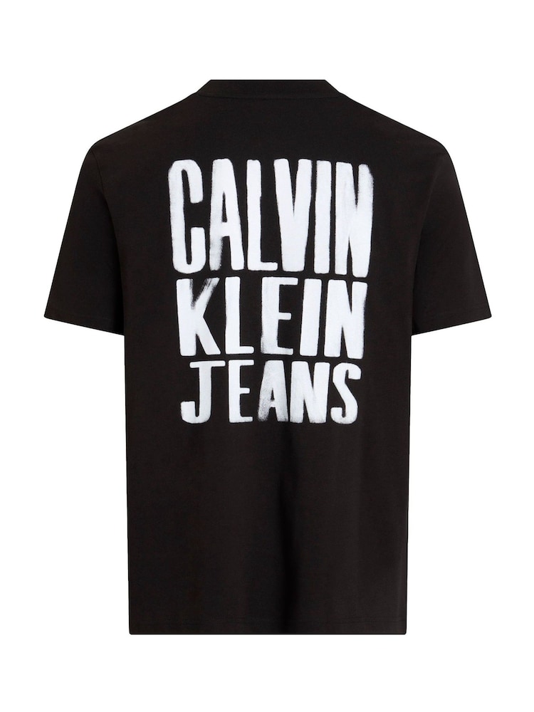 Calvin Klein Black 100% Cotton Painted Jeans T-Shirt - Image 6 of 7