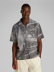 Calvin Klein Black 100% Cotton Resort Cover-Up Shirt - Image 1 of 5