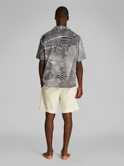 Calvin Klein Black 100% Cotton Resort Cover-Up Shirt - Image 3 of 5
