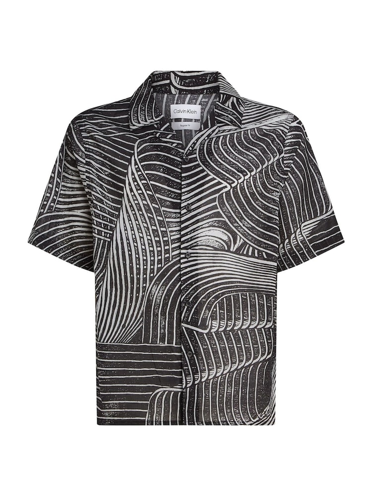 Calvin Klein Black 100% Cotton Resort Cover-Up Shirt - Image 5 of 5