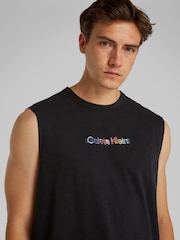 Calvin Klein Black 100% Cotton Pride Lounge Tank Top - Image 4 of 5