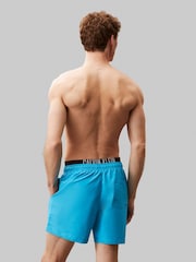 Calvin Klein Blue Intense Power Medium Double Waistband Swim Shorts - Image 3 of 5