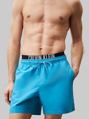 Calvin Klein Blue Intense Power Medium Double Waistband Swim Shorts - Image 4 of 5