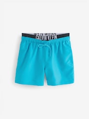 Calvin Klein Blue Intense Power Medium Double Waistband Swim Shorts - Image 5 of 5