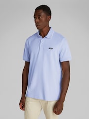 Calvin Klein Blue 100% Cotton Painted Polo Shirt - Image 1 of 6