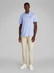 Calvin Klein Blue 100% Cotton Painted Polo Shirt - Image 2 of 6