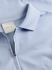 Calvin Klein Blue 100% Cotton Painted Polo Shirt - Image 5 of 6