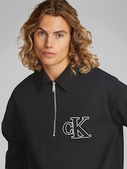 Calvin Klein Rib Logo Zip Polo Shirt - Bild 2 von 6