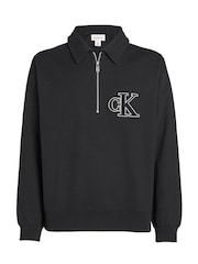 Calvin Klein Rib Logo Zip Polo Shirt - Bild 5 von 6
