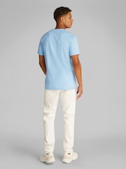 Синий - Calvin Klein Monologo 100% Cotton T-Shirt - Image 3 of 6