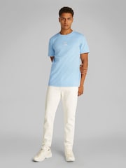 Синий - Calvin Klein Monologo 100% Cotton T-Shirt - Image 4 of 6