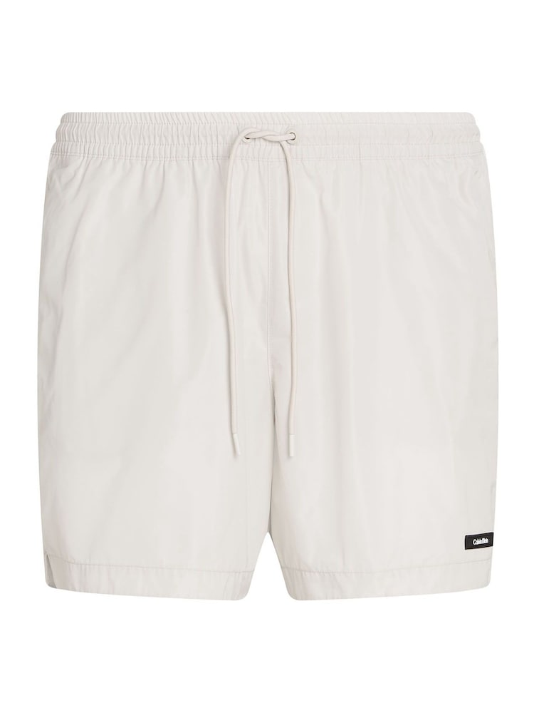 Calvin Klein Cream Medium Swim Shorts With Drawstring - Image 3 of 5