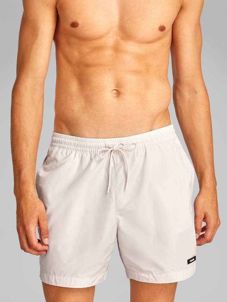 Calvin Klein Cream Medium Swim Shorts With Drawstring - Image 4 of 5