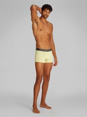 Calvin Klein Yellow Brushed Micro Stripe Trunks 3 Pack - Image 3 of 5