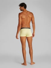 Calvin Klein Yellow Brushed Micro Stripe Trunks 3 Pack - Image 4 of 5