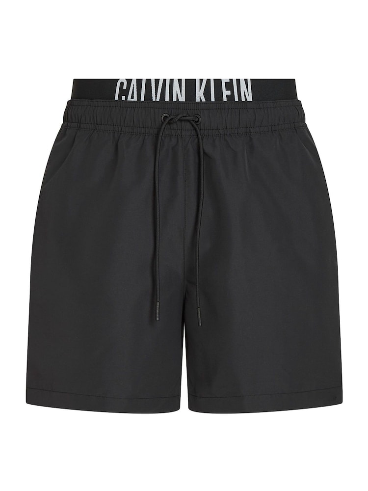 Calvin Klein Black Intense Power Medium Double Waistband Swim Shorts - Image 5 of 5