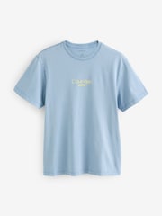 أزرق - Calvin Klein 100% Cotton Short Sleeve T-Shirt - صورة 1 من 1