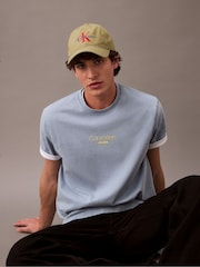 Calvin Klein Blue 100% Cotton Short Sleeve T-Shirt - Image 4 of 6