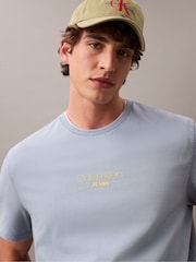 Calvin Klein Blue 100% Cotton Short Sleeve T-Shirt - Image 5 of 6