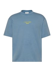 Calvin Klein Blue 100% Cotton Short Sleeve T-Shirt - Image 6 of 6