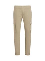 Calvin Klein Grey Skinny Cargo Trousers - Image 6 of 7