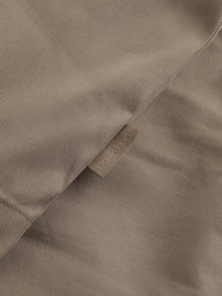 Calvin Klein Brown Boxy Cotton Blend Overshirt - Image 5 of 7