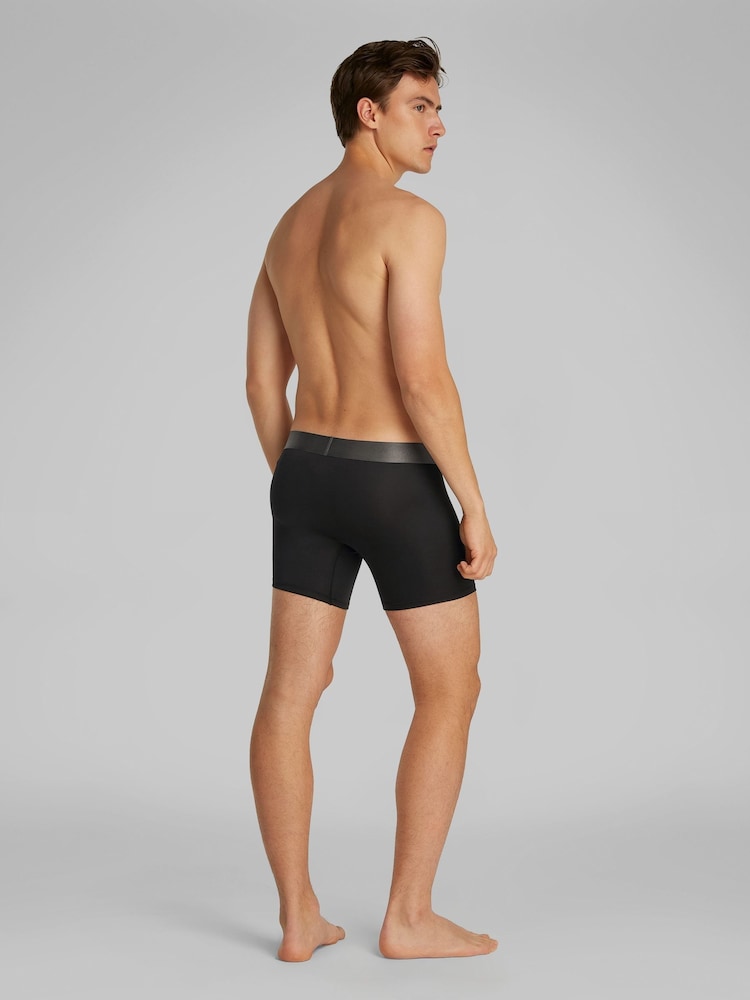 Calvin Klein Black Brushed Micro Stripe Boxer Briefs 3 Pack - Image 5 of 5