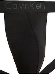 Calvin Klein Black Brushed Micro Stripe Jockstrap 3 Pack - Image 2 of 2