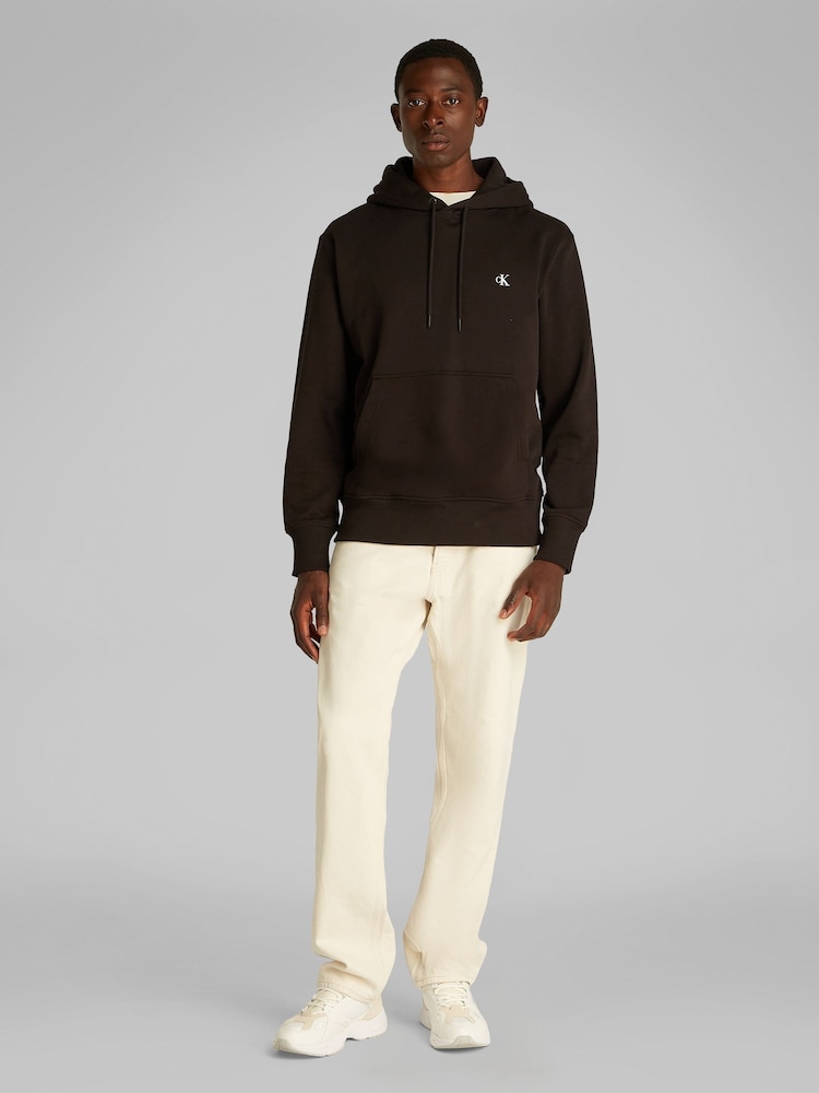Calvin Klein Black 100% Cotton Painted Hoodie - Image 2 of 7