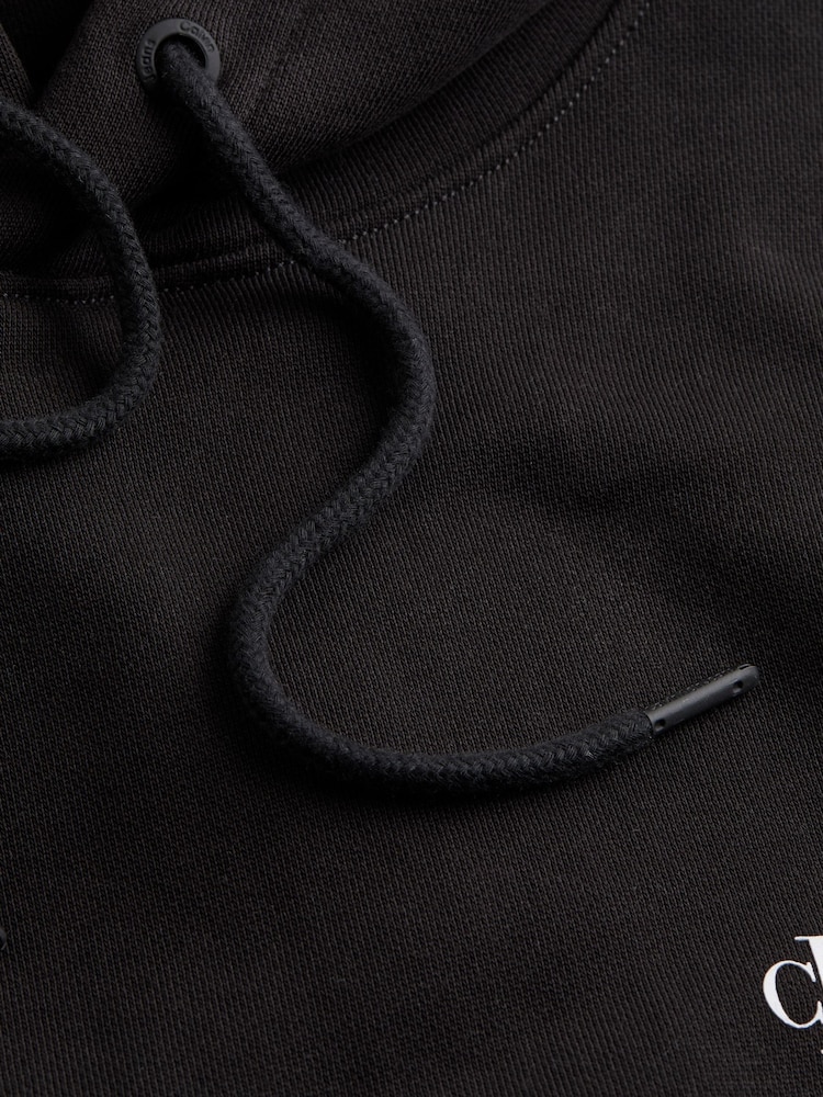 Calvin Klein Black 100% Cotton Painted Hoodie - Image 7 of 7
