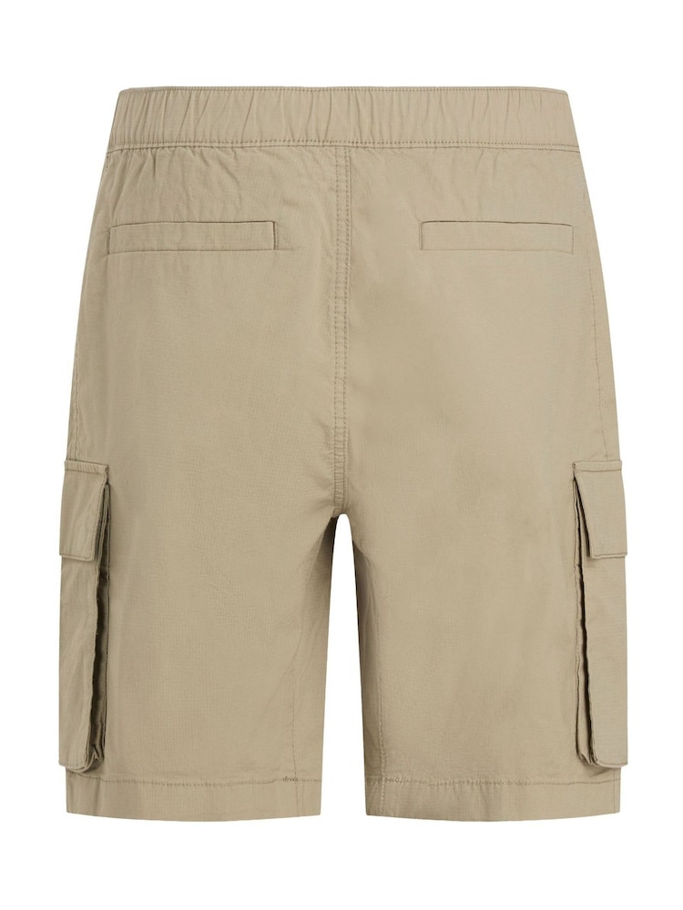 Calvin Klein Brown Washed Cargo Shorts - Image 6 of 7
