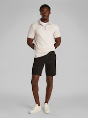 Calvin Klein Cream 100% Cotton Painted Polo Shirt - Image 2 of 6