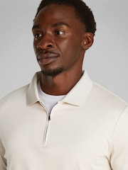 Calvin Klein Cream 100% Cotton Painted Polo Shirt - Image 4 of 6