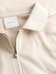 Calvin Klein Cream 100% Cotton Painted Polo Shirt - Image 6 of 6