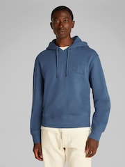 Calvin Klein Blue 100% Cotton Applique Hoodie - Image 1 of 6