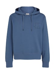 Calvin Klein Blue 100% Cotton Applique Hoodie - Image 5 of 6