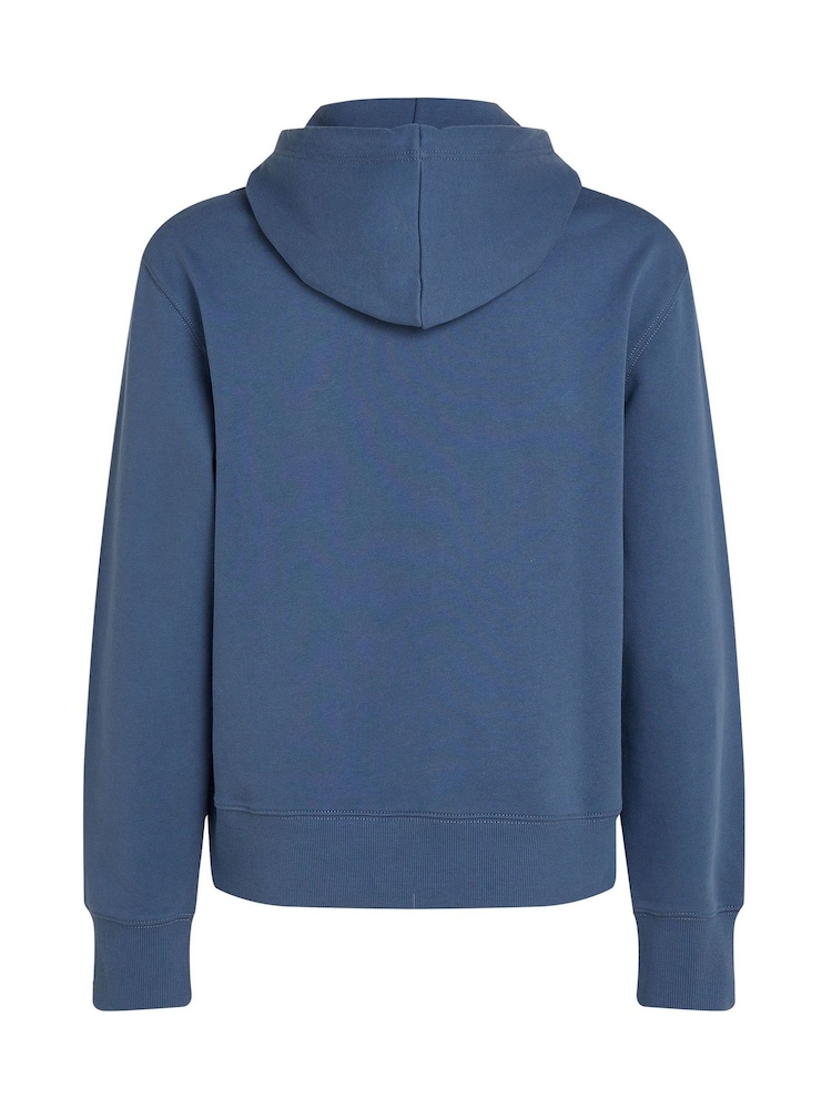 Calvin Klein Blue 100% Cotton Applique Hoodie - Image 6 of 6