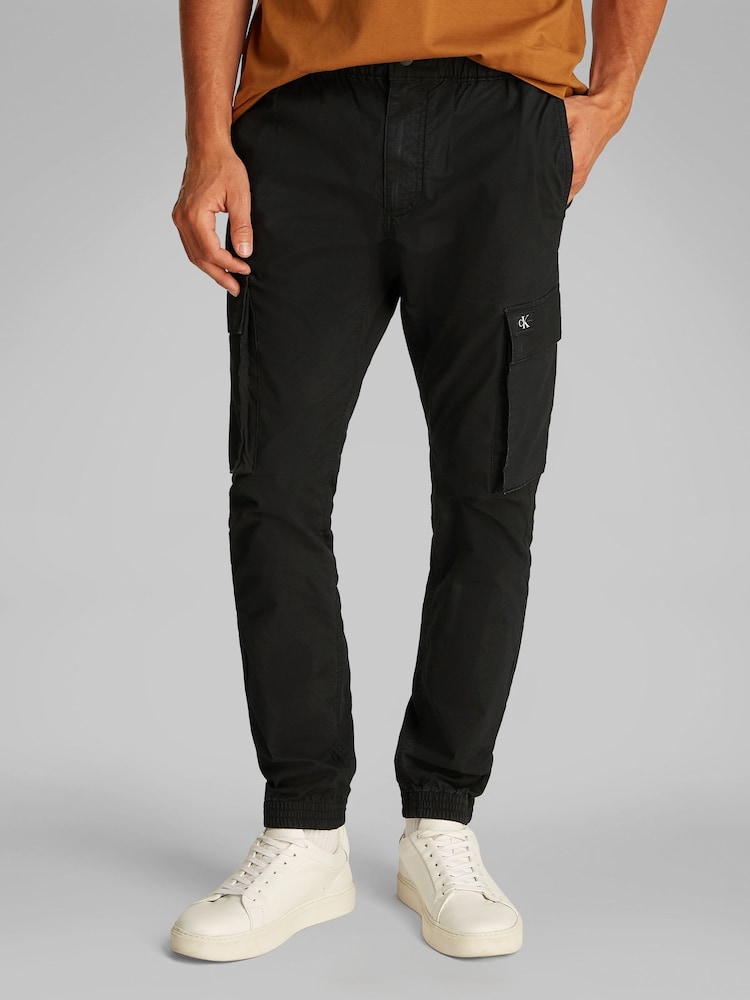 Calvin Klein Black Skinny Cargo Trousers - Image 1 of 6