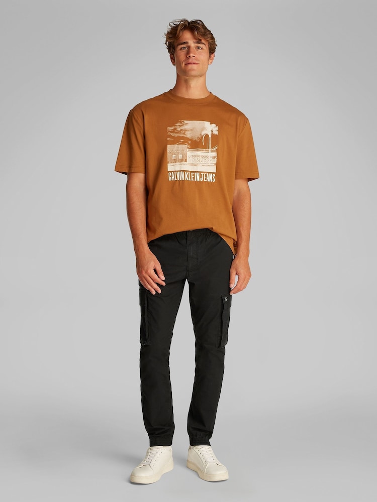 Calvin Klein Black Skinny Cargo Trousers - Image 2 of 6